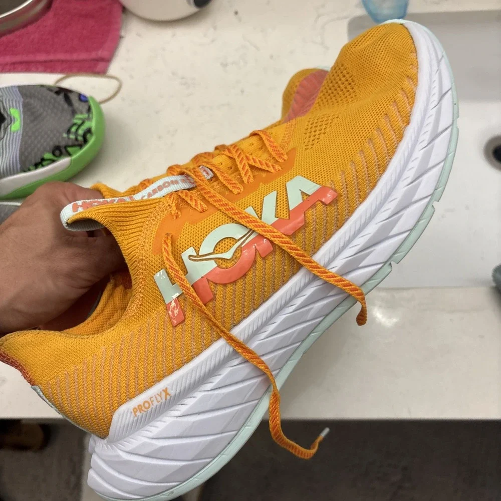 Size 11.5 - Hoka One One HOKA Carbon X 3 Radiant Yellow Camellia